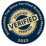 Logo of Verified Scottsdale Top Doc Verified Business Member 2023
