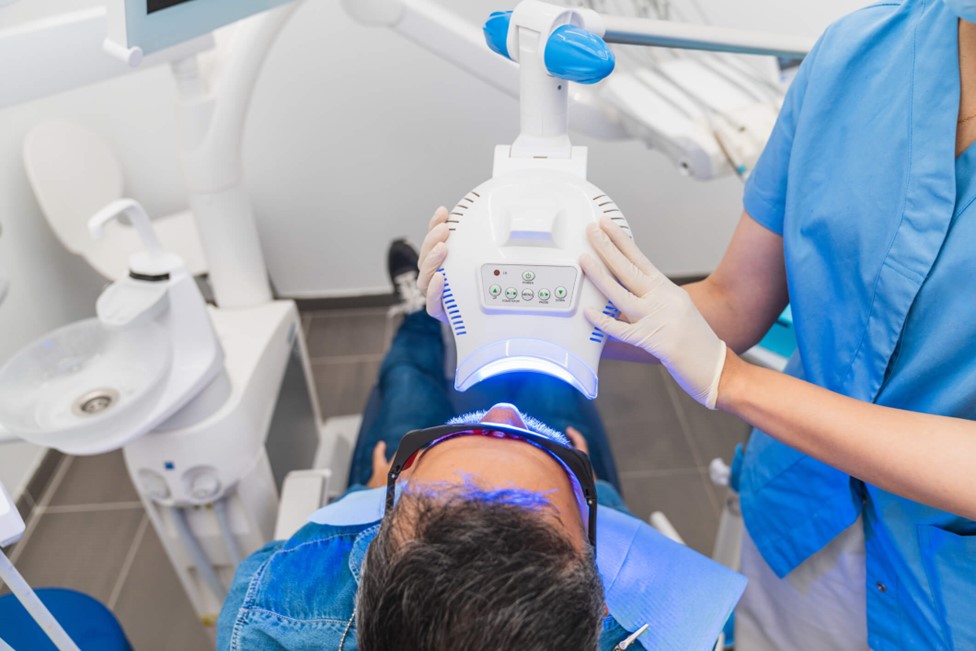 A person getting a dental treatment